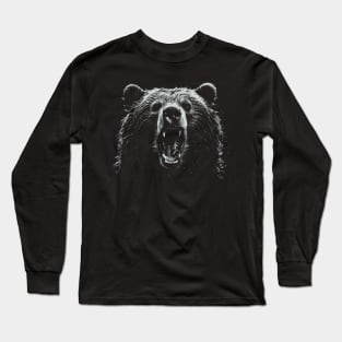 Grizzly Bear Roaring Long Sleeve T-Shirt